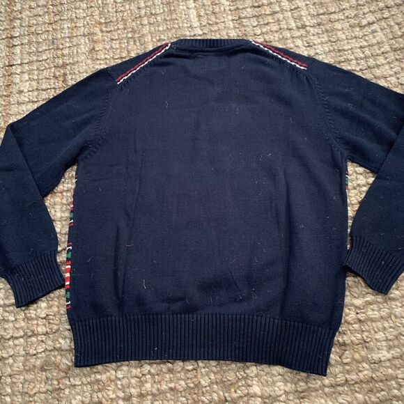 Weatherproof Vintage Sweater Mens L Blue Red Green Fair Isle Crew Neck Pullover - Picture 5 of 7